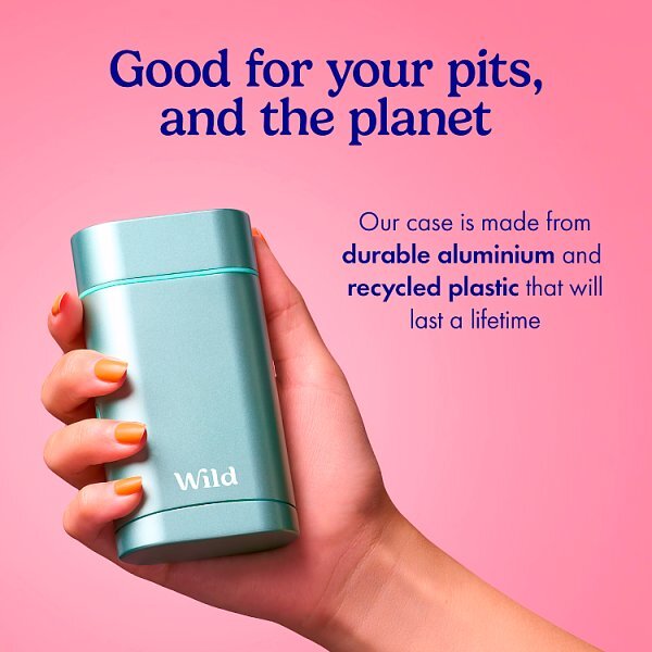 Wild Aqua Case & Cotton & Sea Salt Deodorant Refill 40g