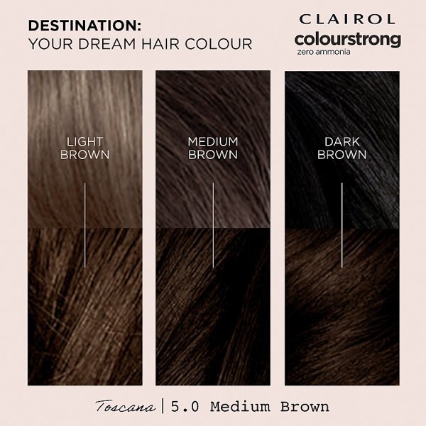 Clairol Colour Strong Zero Ammonia Hair Dye Medium Brown