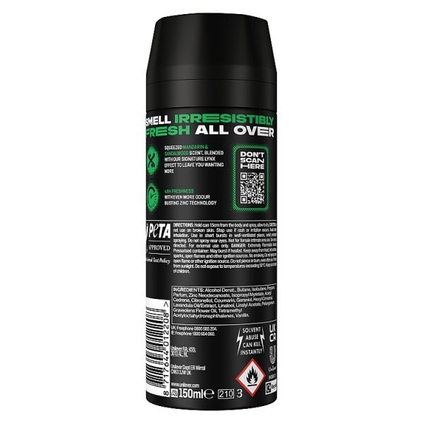 Lynx Deodorant Aerosol Bodyspray Africa 150ml