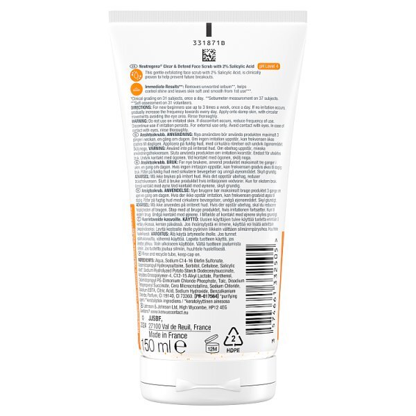 Neutrogena® Clear & Defend Facial Scrub 150ml