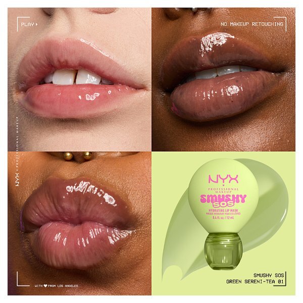 NYX Professional Makeup Smushy Sos Lip Mask Green Sereni-Tea