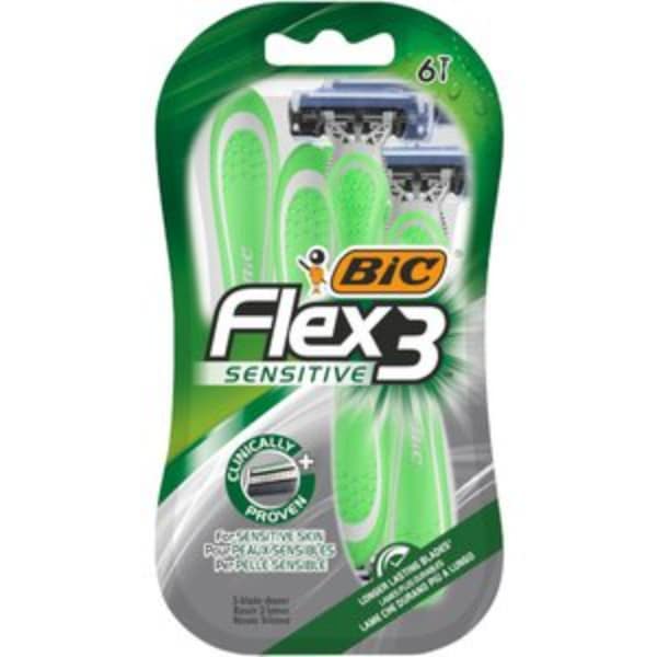 BIC Flex 3 Sensitive Disposable Razor 6 Pack