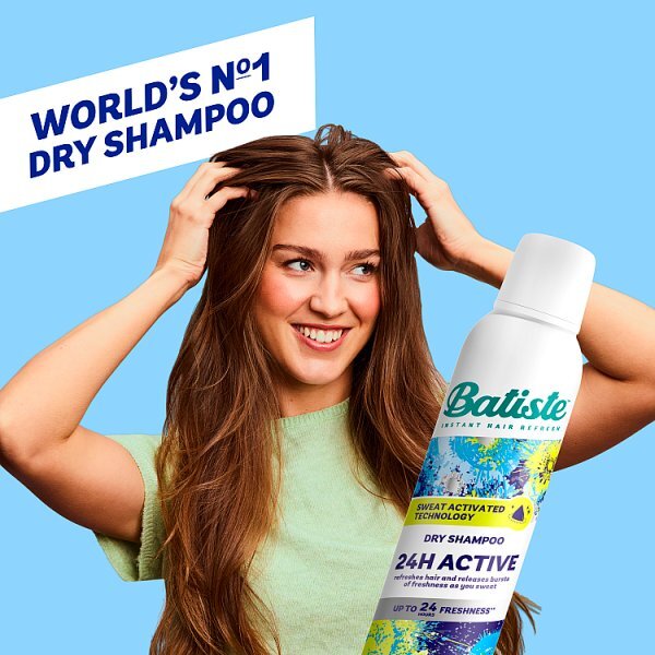 Batiste 24H Active Dry Shampoo Sweat Activated Technology
