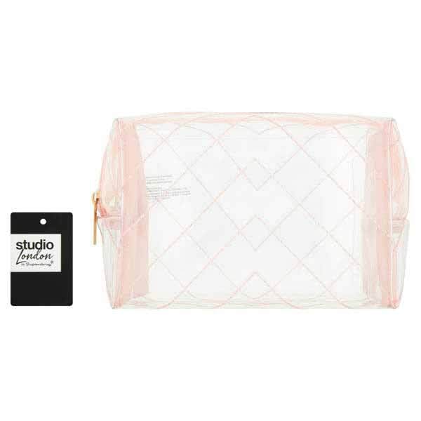 Studio Pvc Organizer Stitching Light Pink