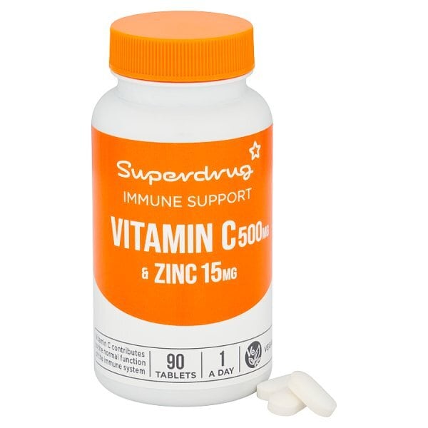 Superdrug Vitamin C 1000mg & Zinc 15mg 90s