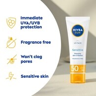 NIVEA SUN UV Face Soothing Senstitive Sun Cream spf50 50ml