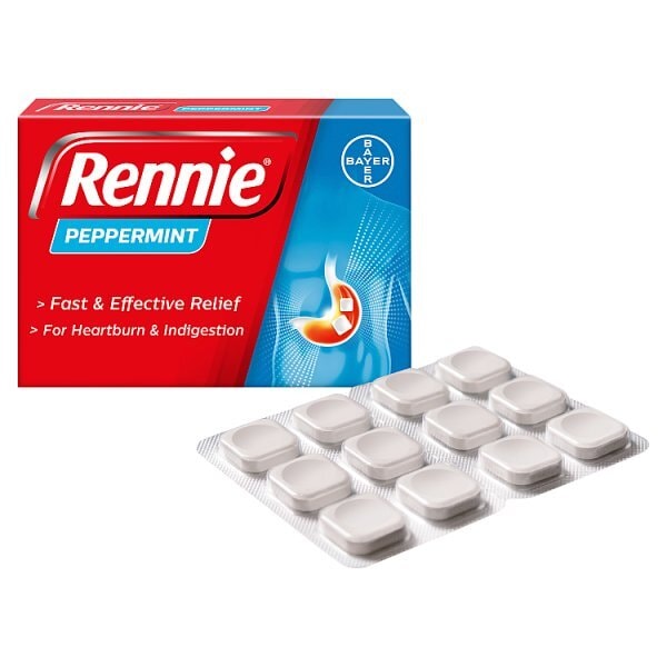 Rennie Peppermint Heartburn & Indigestion Relief 24 Tablets