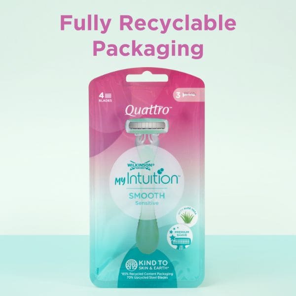 MyIntuition Quattro Sensitive Comfort Disposable Razor 3pk