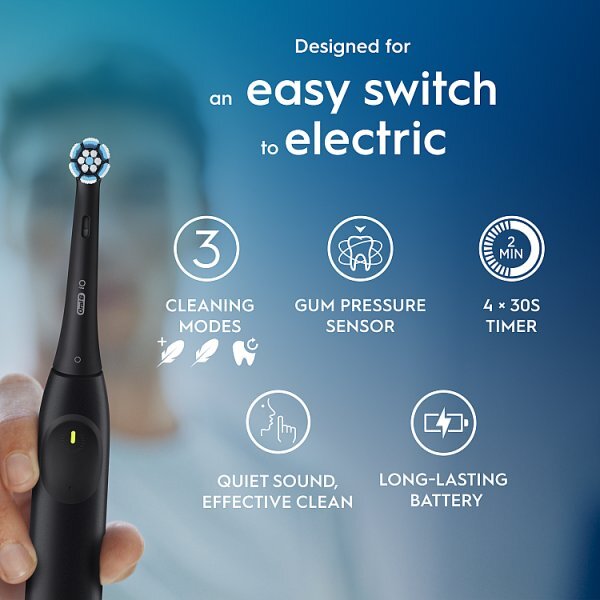 Oral-B iO2 Night Black Electric Toothbrush Whitening Edition