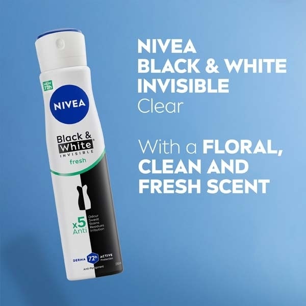 NIVEA Anti-Perspirant Deodorant Spray Black & White 250ml