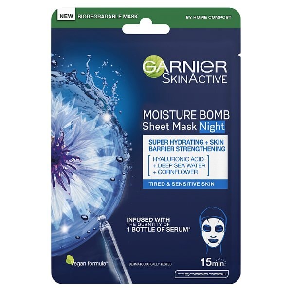 Garnier Moisture Bomb Night-Time Face Tissue Mask