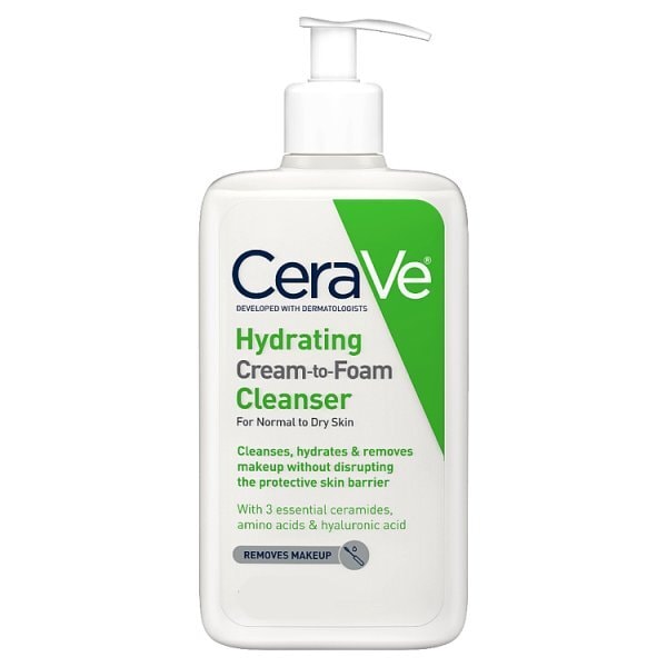 CeraVe Cream to Foam Cleanser with Hyaluronic Acid for Dry Skin 473ml