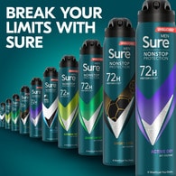 Sure Men Antiperspirant Deo Aerosol Nonstop Active Dry 250ml