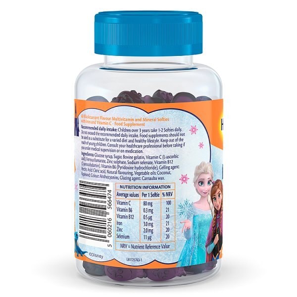 Haliborange Disney Frozen Iron Vit C Blackcurrant Softies 60