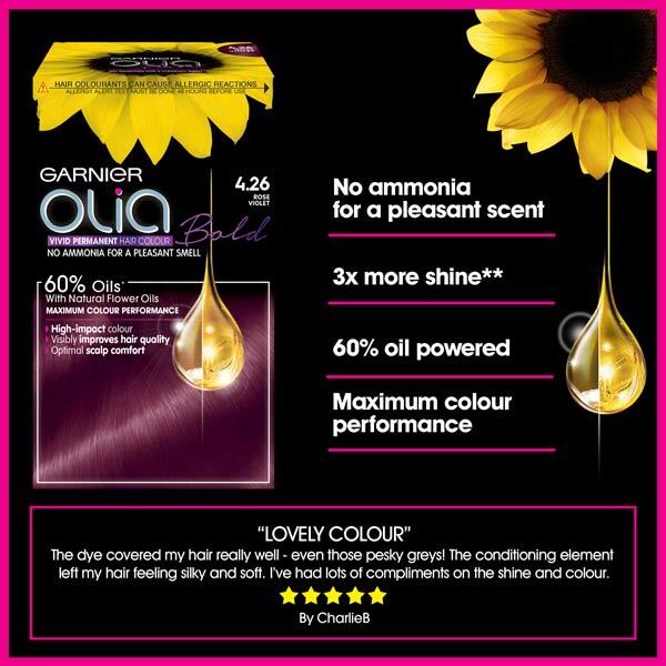 Garnier Olia Bold 4.26 Rose Violet Permanent Hair Dye