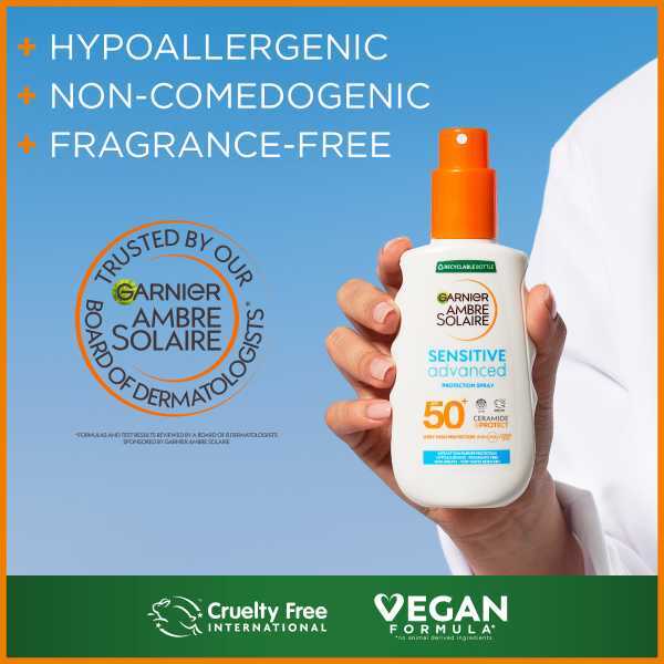 Ambre Solaire Sensitive Sun Cream Spray SPF50+ 200ml