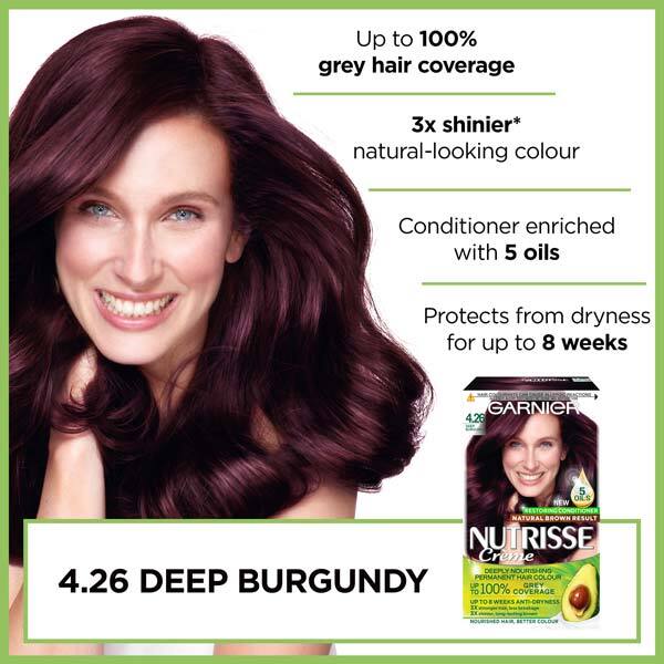 Garnier Nutrisse Permanent Hair Dye Deep Burgundy Red 4.26