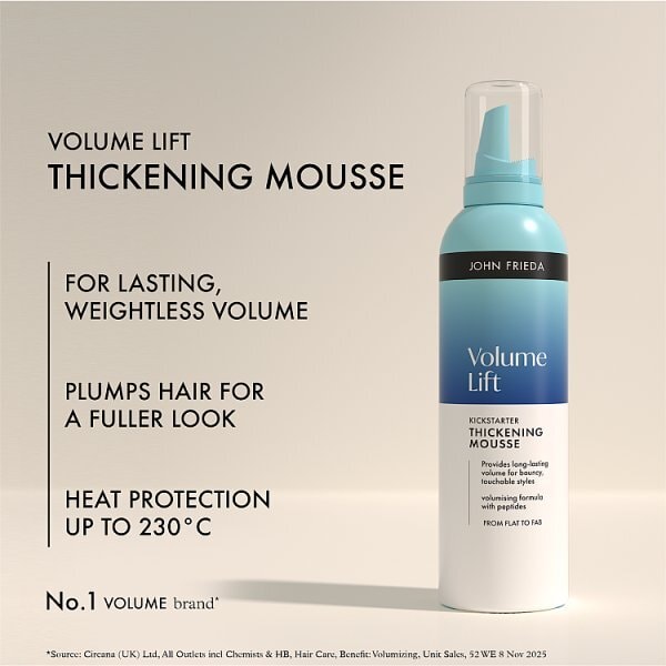 John Frieda Volume Lift Kickstarter Thickening Mousse 200Ml
