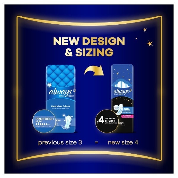 Always Maxi Night Sanitary Towels x9