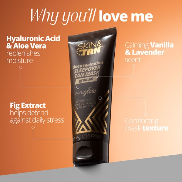 Skin & Tan Face Glow Deep Hydration Tan Mask 75ml