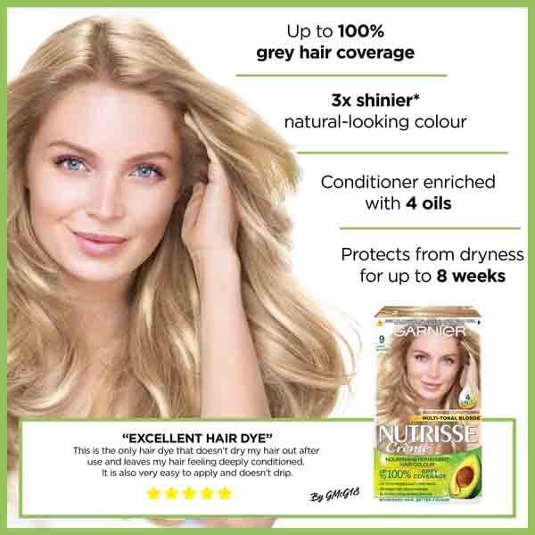 Garnier Nutrisse Permanent Hair Dye Light Blonde 9