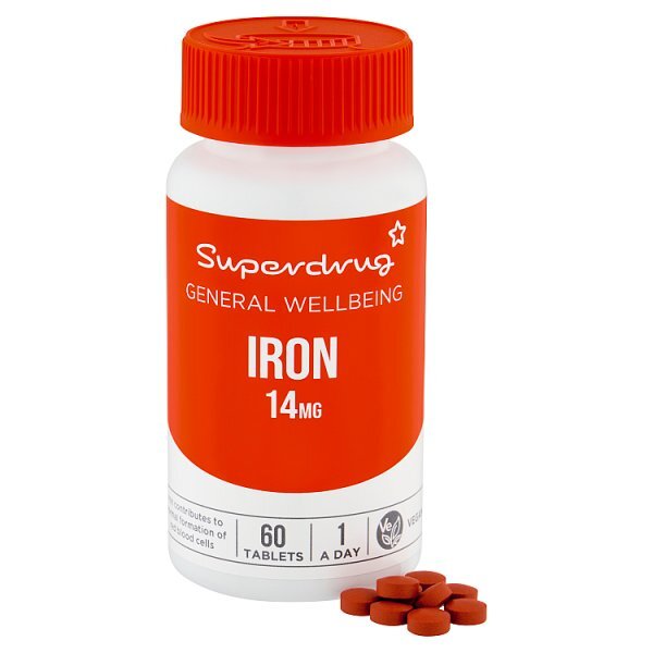 Superdrug Iron 14mg 60s
