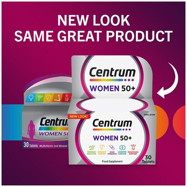 Centrum Women 50+ Multivitamins & Minerals, 30 Tablets