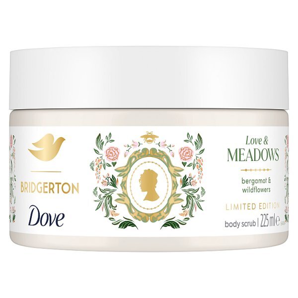 DOVE SHOWER SCRUB LOVEMEADOW JAR 225ML