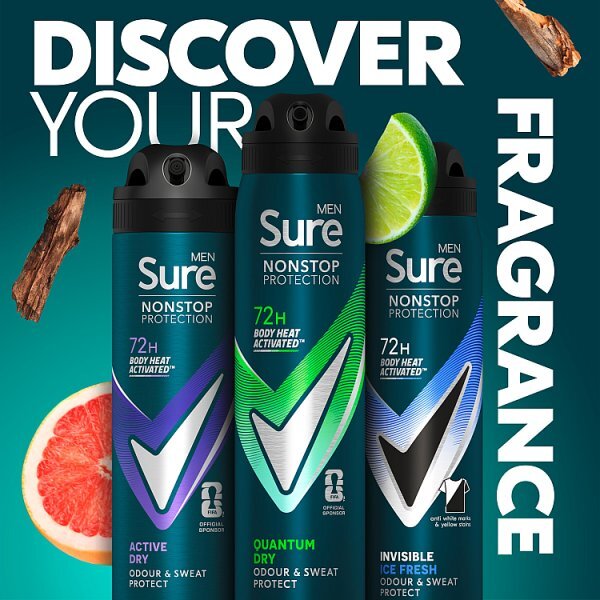 Sure Men Nonstop Protection Quantum Dry Anti-Perspirant Aerosol 250 ml