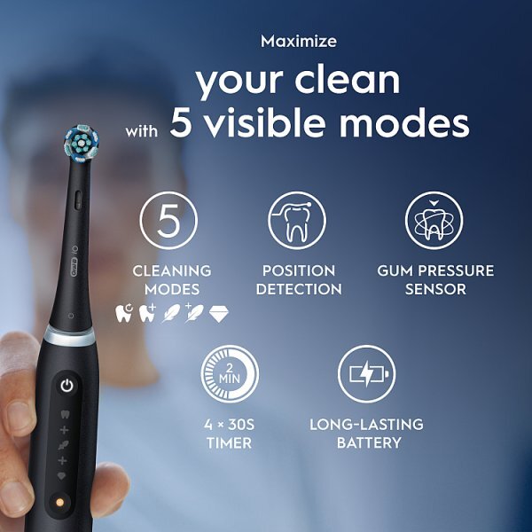 Oral-B iO5 Matt Black Electric Toothbrush