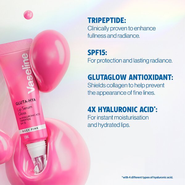 Vaseline Gluta-Hya Juicy Rosy Pink Serum Gloss SPF15 10ml