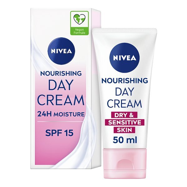 NIVEA Nourishing Day Cream Dry & Sensitive Skin SPF15 50ml