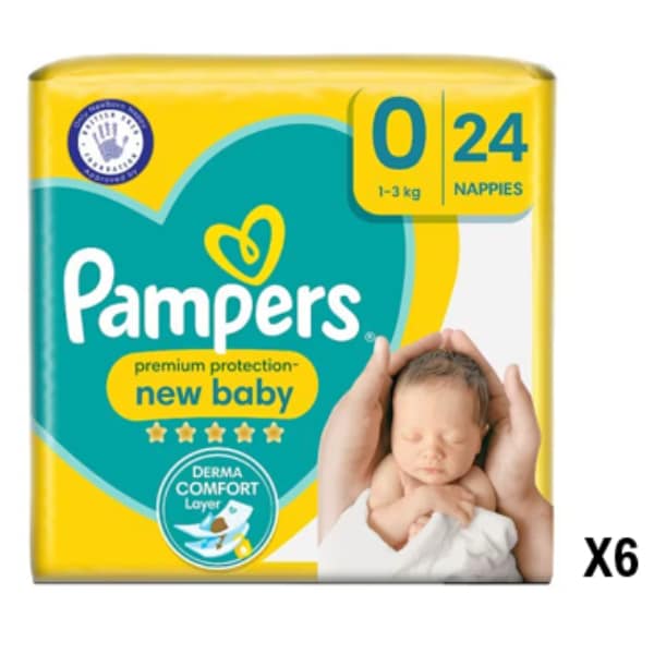 Pampers New Baby Size 0 x6 Bundle
