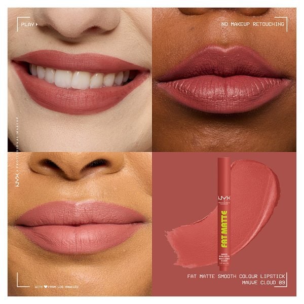 NYX Professional Makeup Fat Matte Lipstick, Mauve Cloud