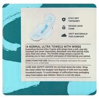Superdrug Normal Ultra Towel Wings x14