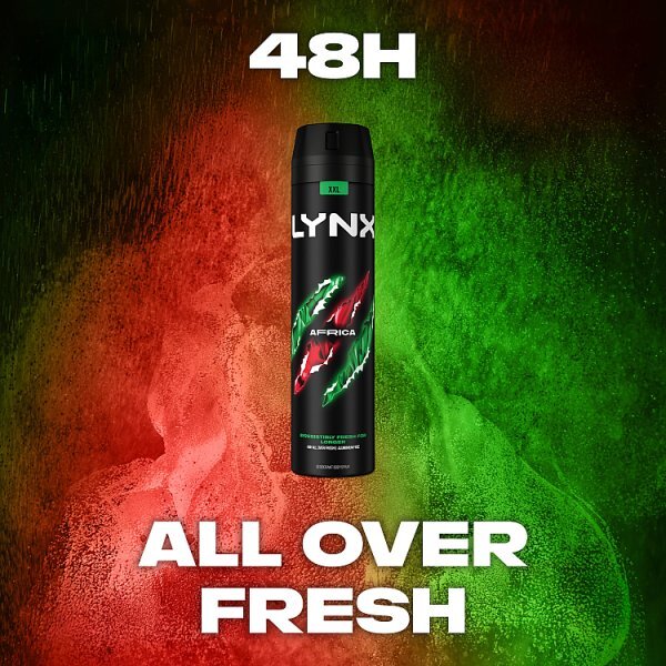 Lynx Deodorant Bodyspray Aerosol Africa 250ml