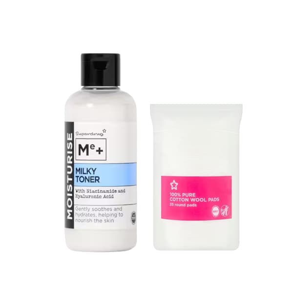 Me+ Cotton Wool & Milky Toner Bundle