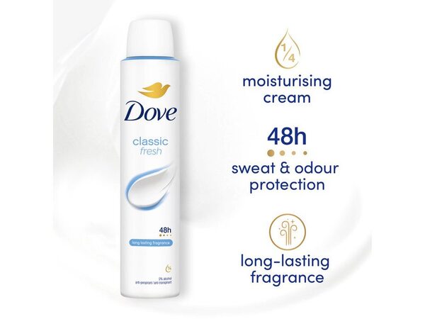 Dove Classic Fresh Anti-Perspirant Deodorant Aerosol 200 ml