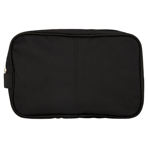 Superdrug Mens Two Zip Black Wash Bag