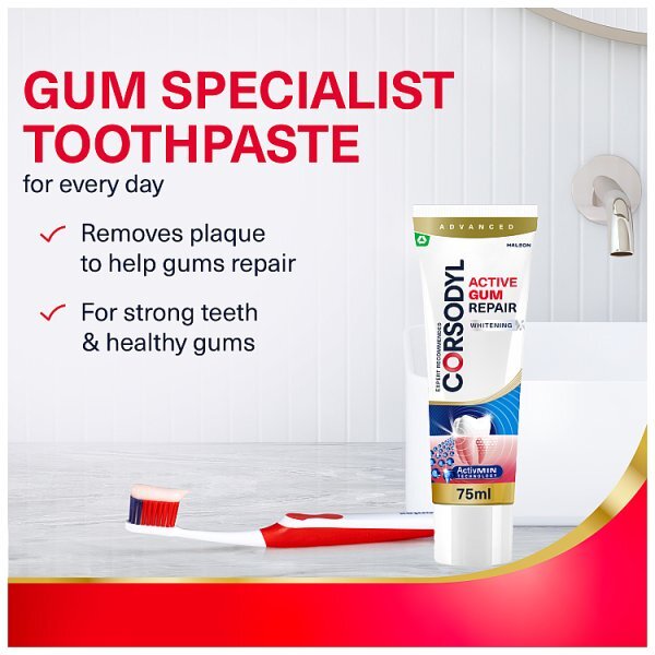 Corsodyl Active Gum Repair Toothpaste Fresh Mint 75Ml