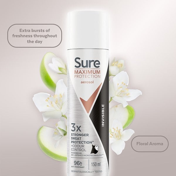 Sure Maximum Protection Invisible Anti-Perspirant Aerosol 150 ml