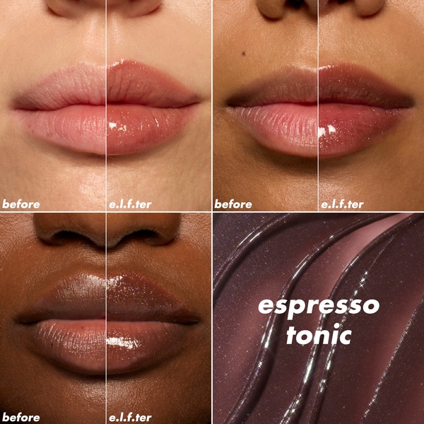 E.L.F. Glow Reviver Plumping Lip Oil Espresso Tonic