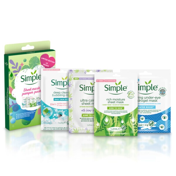 Simple Sheet Mask Pamper Pack (4 X Sheet Mask)