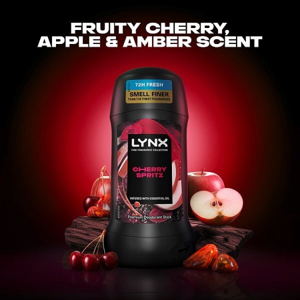 Lynx Fine Fragrance Cherry Spritz 72hr Premium Deodorant Stick 50ml