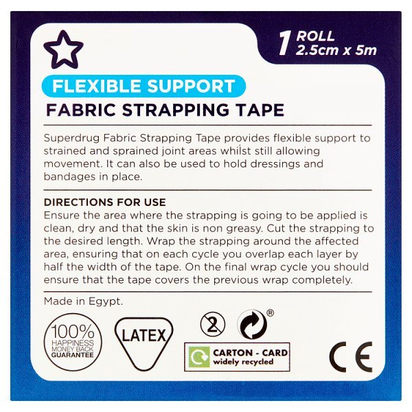 Superdrug Fabric Strapping 2.5cm x 5m