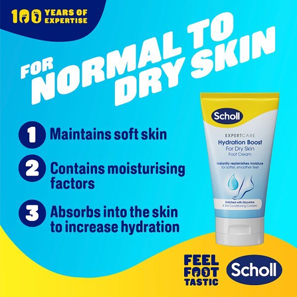 Scholl Hydration Boost Foot Cream For Dry Skin 150Ml