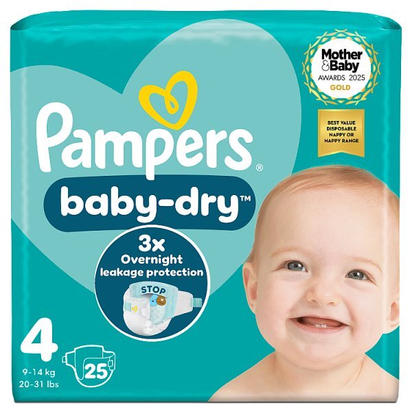 Pampers Baby-Dry Size 4 Nappies Carry Pack x25