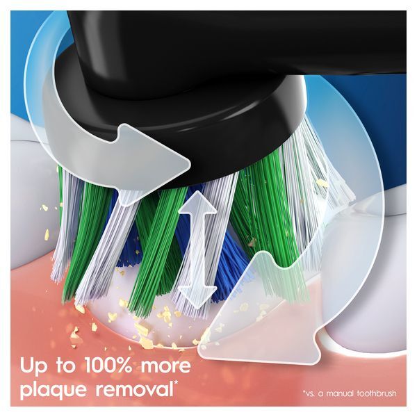 DNR Oral-B Pro 1 Cross Action Black Electric Toothbrush & Paste