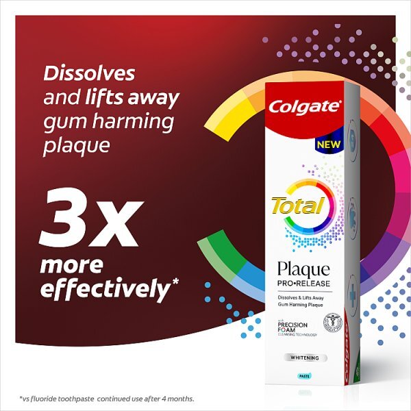 Colgate Total Plaque Pro-Release Whitening Toothpaste 75ml