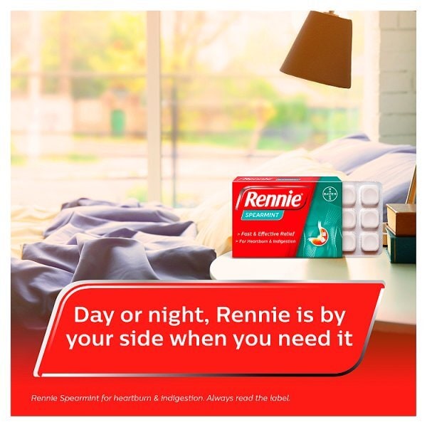 Rennie Spearmint Heartburn & Indigestion Relief 24 Tablets